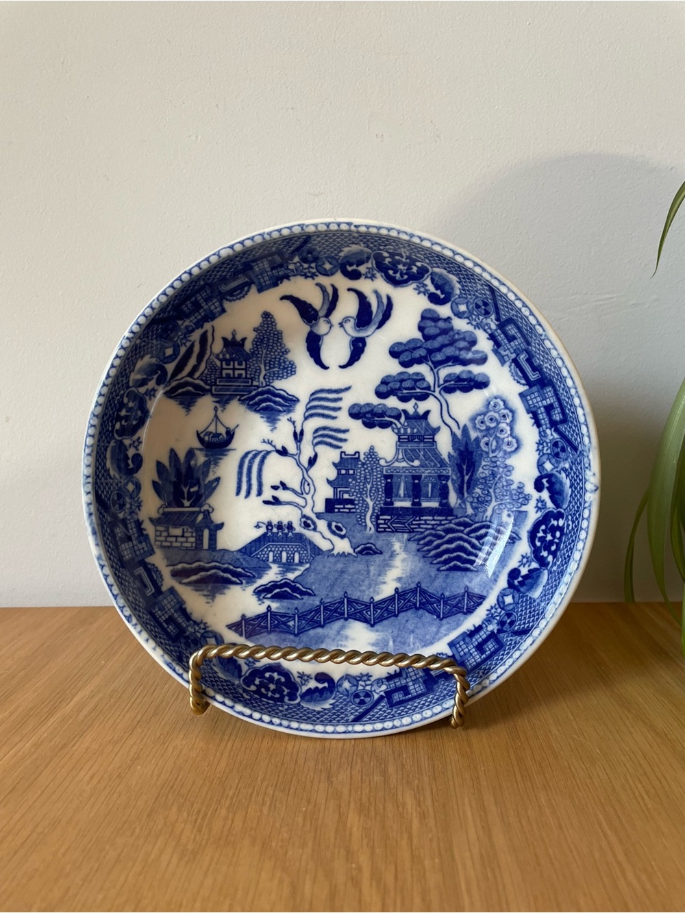 Vintage Midcentury Blue Willow Cereal Soup Bowl Made in Japan 6.75”